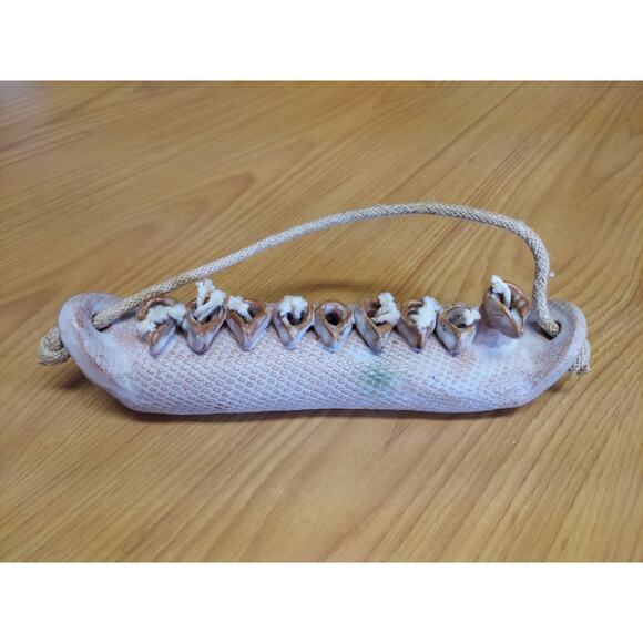 *RARE* Vintage Signed Efrony Israeli Handmade Pottery Art Oil Hanukkah Menorah - Picture 2 of 3